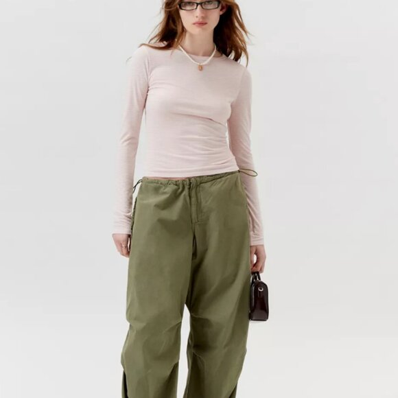 NWOT Urban Outfitters Urban Renewal Remnants Striped Long Sleeve Baby Tee Small - Picture 4 of 7